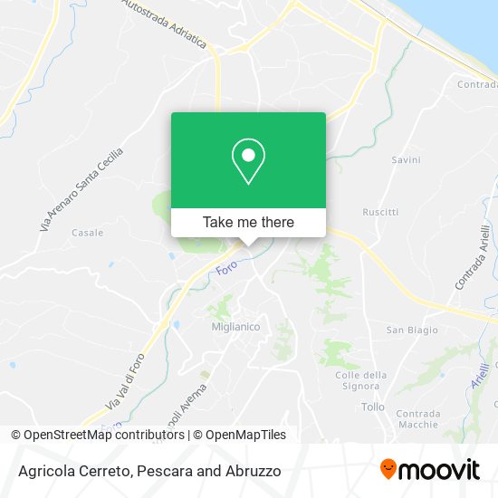 Agricola Cerreto map