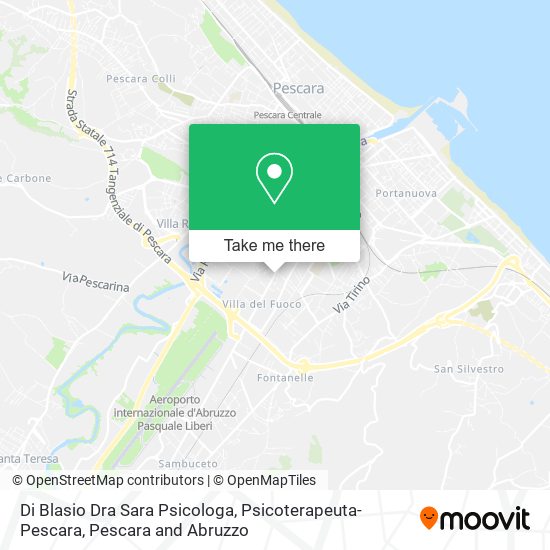 Di Blasio Dra Sara Psicologa, Psicoterapeuta-Pescara map