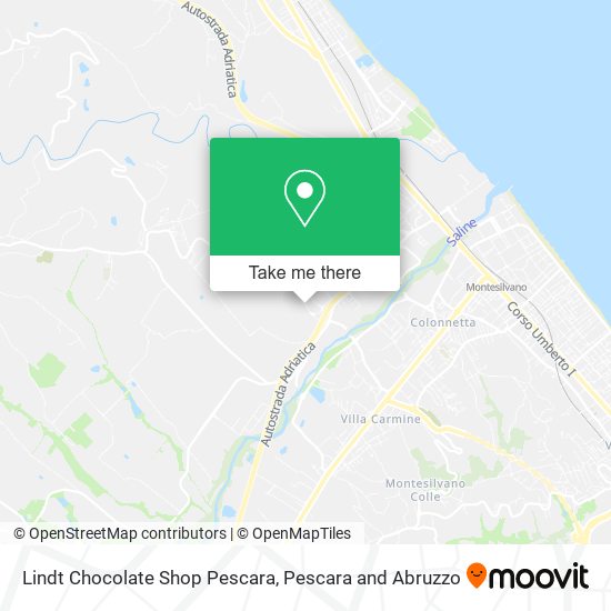 Lindt Chocolate Shop Pescara map