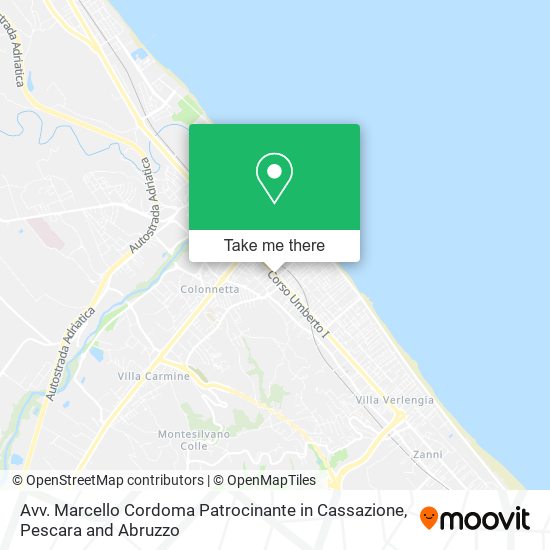 Avv. Marcello Cordoma Patrocinante in Cassazione map