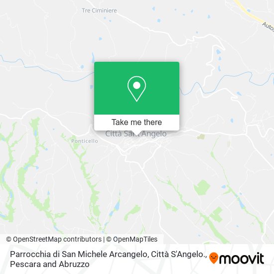 Parrocchia di San Michele Arcangelo, Città S'Angelo. map