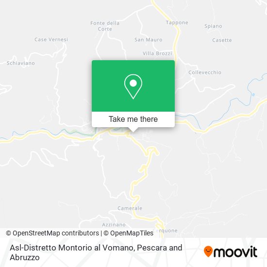 Asl-Distretto Montorio al Vomano map