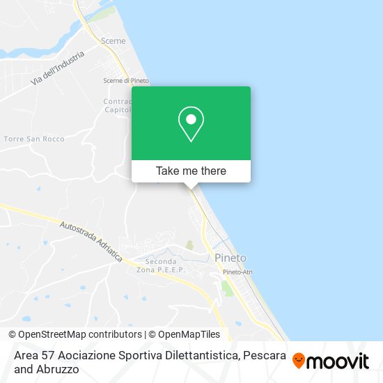 Area 57 Aociazione Sportiva Dilettantistica map