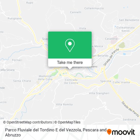 Parco Fluviale del Tordino E del Vezzola map