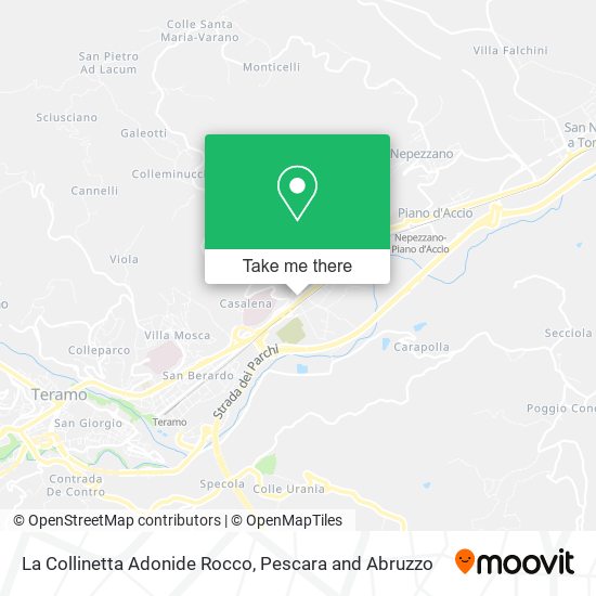 La Collinetta Adonide Rocco map