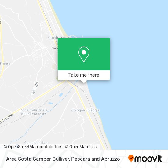 Area Sosta Camper Gulliver map