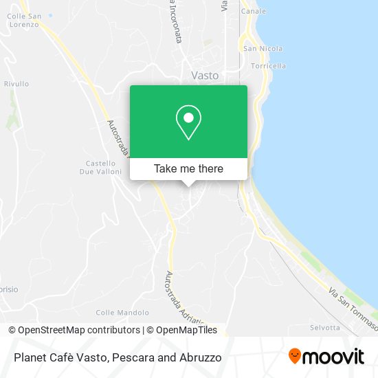 Planet Cafè Vasto map