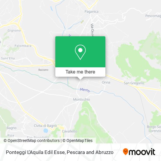 Ponteggi L'Aquila Edil Esse map