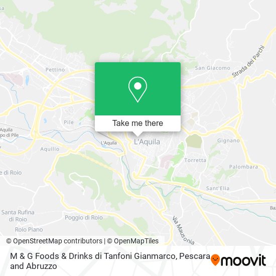 M & G Foods & Drinks di Tanfoni Gianmarco map