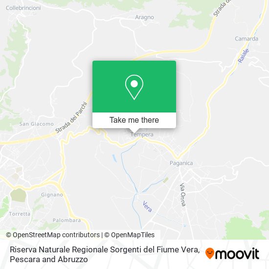 Riserva Naturale Regionale Sorgenti del Fiume Vera map