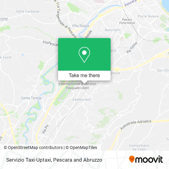 Servizio Taxi-Uptaxi map