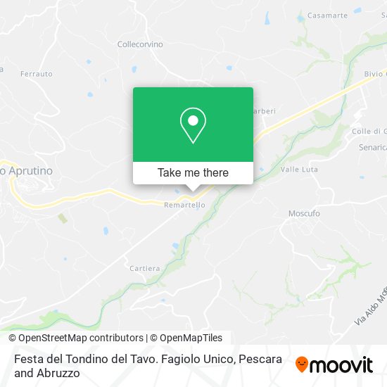 Festa del Tondino del Tavo. Fagiolo Unico map