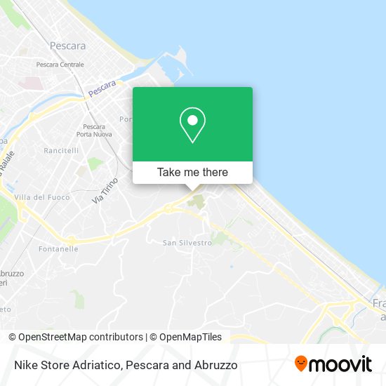 Nike Store Adriatico map