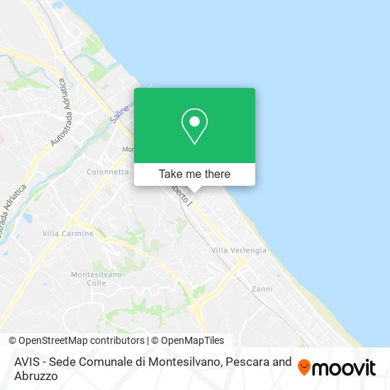 AVIS - Sede Comunale di Montesilvano map