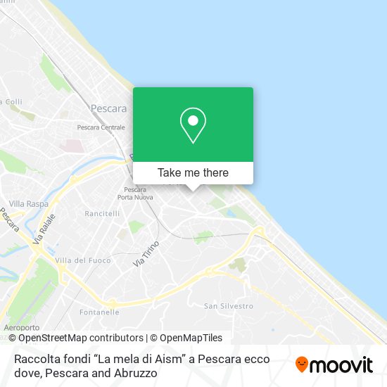 Raccolta fondi “La mela di Aism” a Pescara  ecco dove map