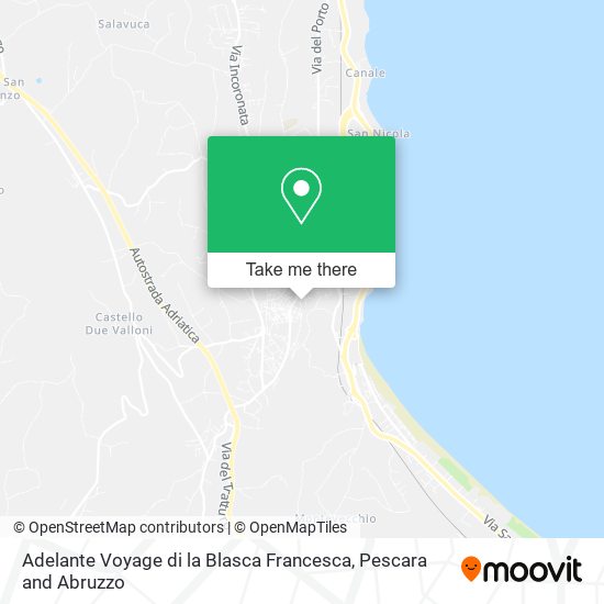 Adelante Voyage di la Blasca Francesca map