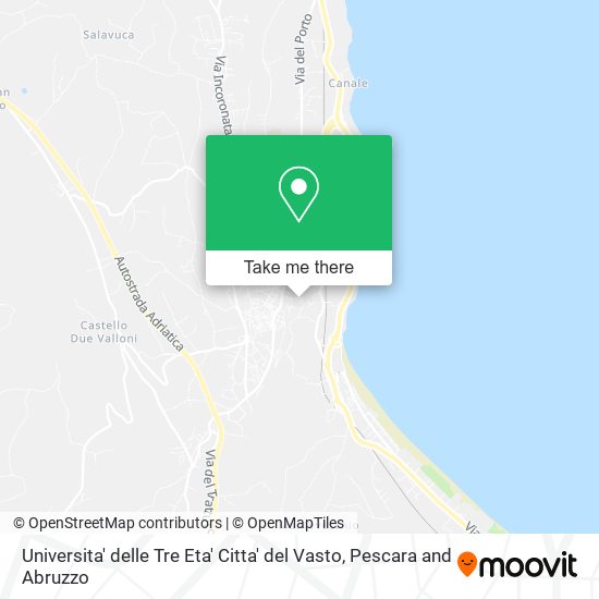 Universita' delle Tre Eta' Citta' del Vasto map