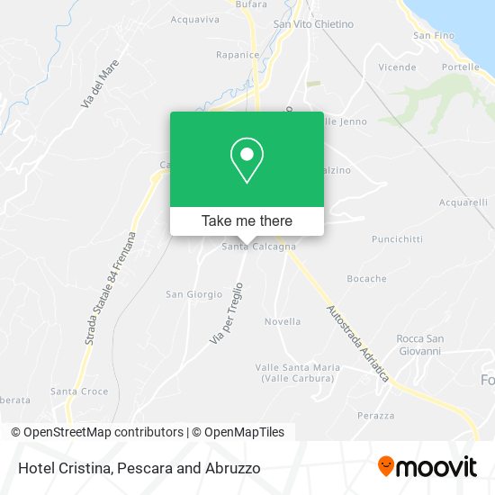 Hotel Cristina map