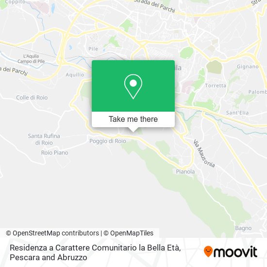 Residenza a Carattere Comunitario la Bella Età map
