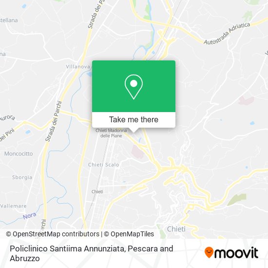 Policlinico Santiima Annunziata map