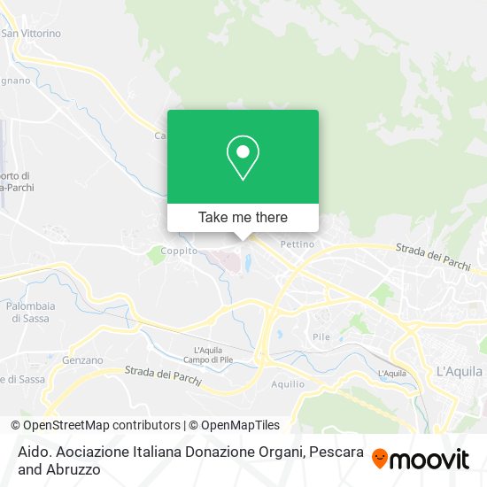 Aido. Aociazione Italiana Donazione Organi map