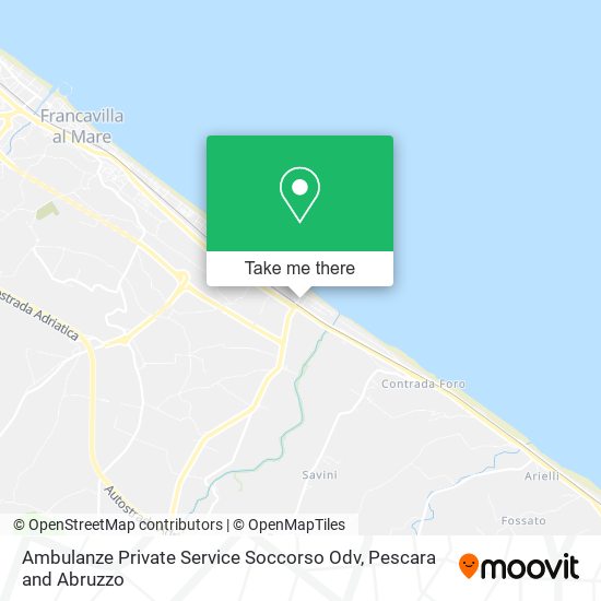 Ambulanze Private Service Soccorso Odv map