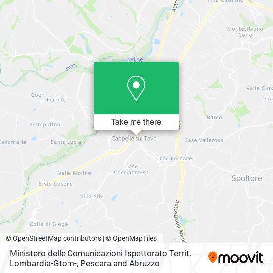 Ministero delle Comunicazioni Ispettorato Territ. Lombardia-Gtom- map