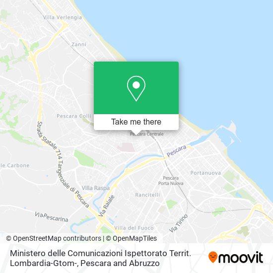 Ministero delle Comunicazioni Ispettorato Territ. Lombardia-Gtom- map