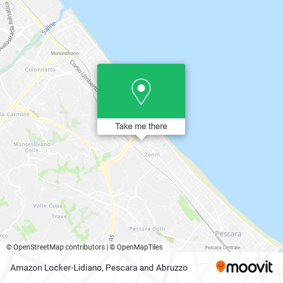 Amazon Locker-Lidiano map