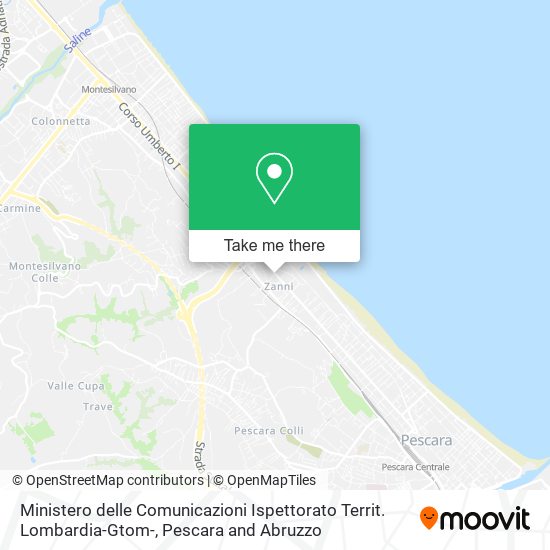 Ministero delle Comunicazioni Ispettorato Territ. Lombardia-Gtom- map