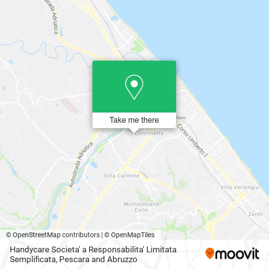 Handycare Societa' a Responsabilita' Limitata Semplificata map