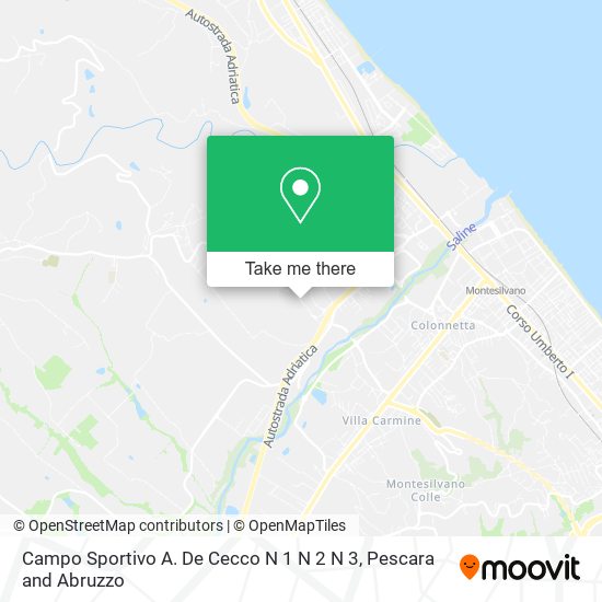 Campo Sportivo A. De Cecco N 1 N 2 N 3 map