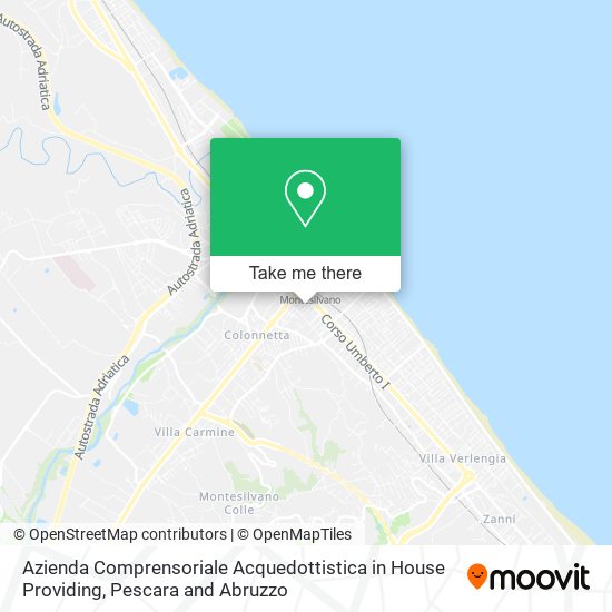 Azienda Comprensoriale Acquedottistica in House Providing map