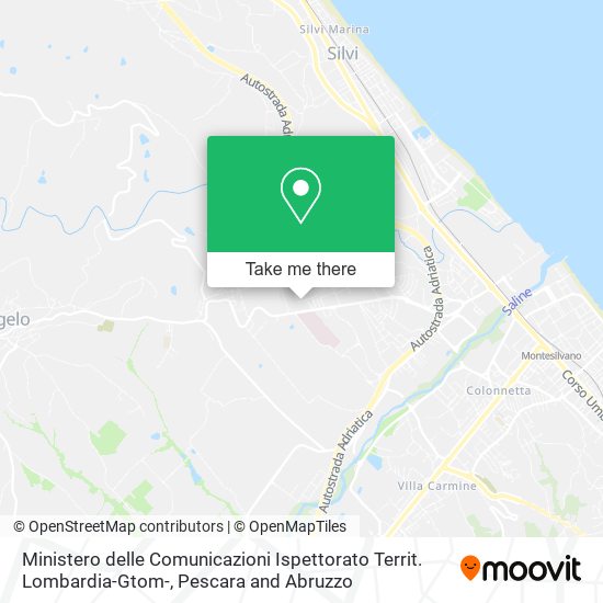 Ministero delle Comunicazioni Ispettorato Territ. Lombardia-Gtom- map