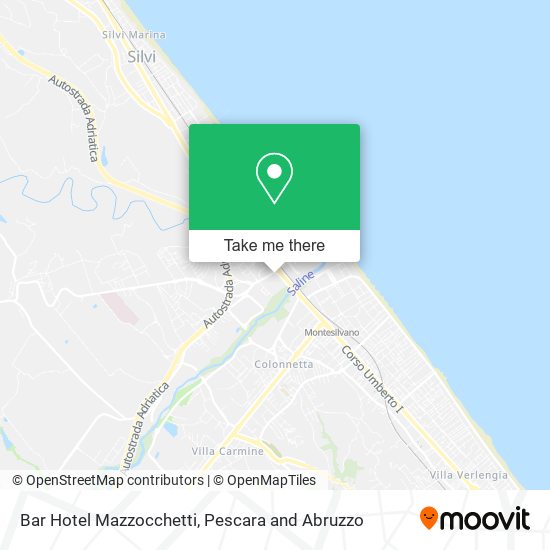 Bar Hotel Mazzocchetti map