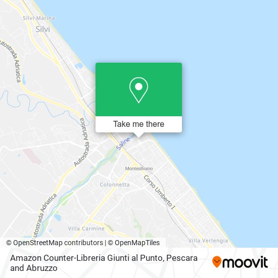 Amazon Counter-Libreria Giunti al Punto map