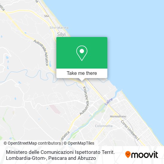 Ministero delle Comunicazioni Ispettorato Territ. Lombardia-Gtom- map