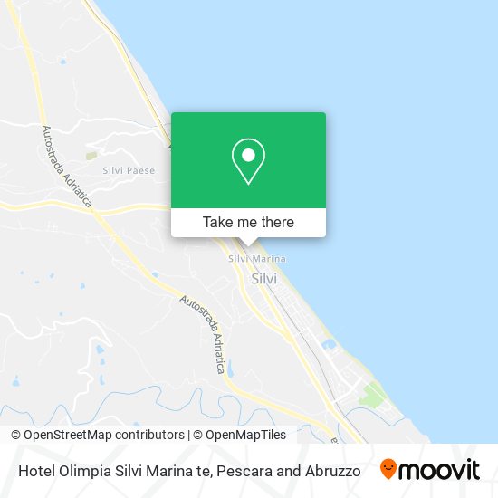 Hotel Olimpia Silvi Marina te map