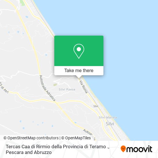 Tercas Caa di Rirmio della Provincia di Teramo . map