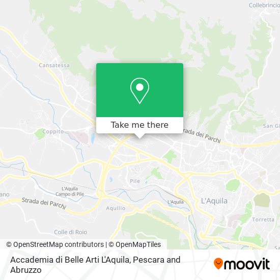 Accademia di Belle Arti L'Aquila map