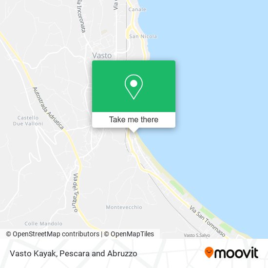 Vasto Kayak map