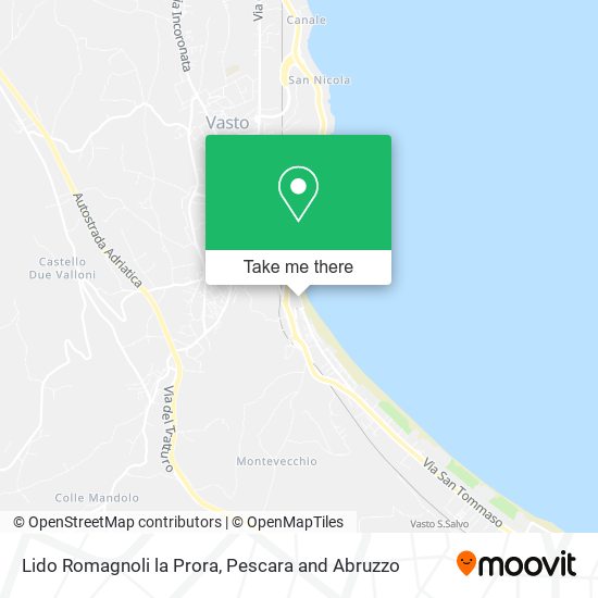Lido Romagnoli la Prora map