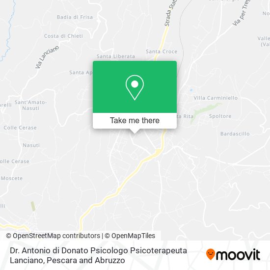 Dr. Antonio di Donato Psicologo Psicoterapeuta Lanciano map