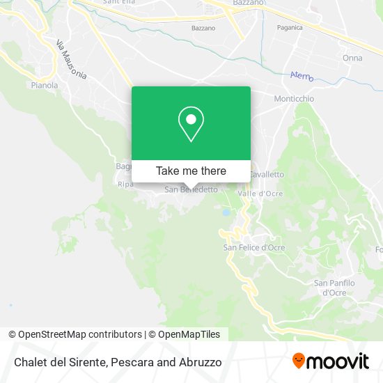 Chalet del Sirente map