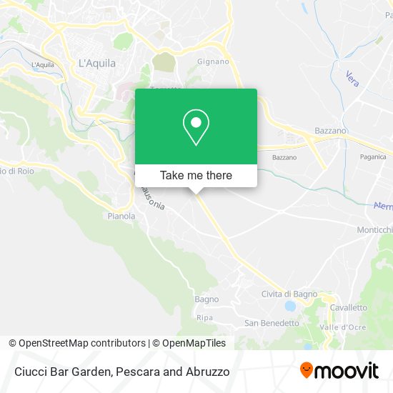 Ciucci Bar Garden map