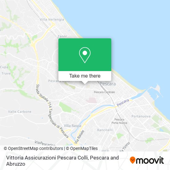 Vittoria Assicurazioni Pescara Colli map