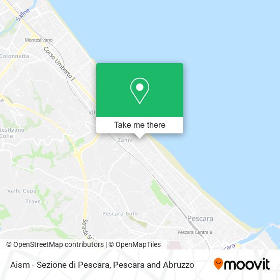 Aism - Sezione di Pescara map