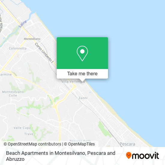 Beach Apartments in Montesilvano map