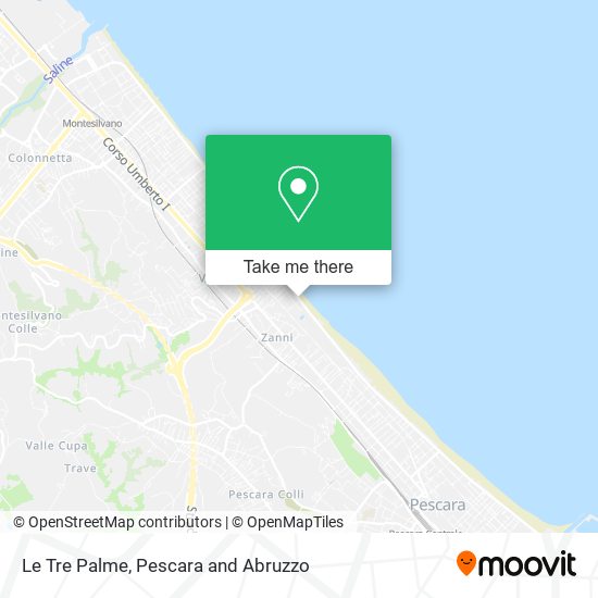 Le Tre Palme map