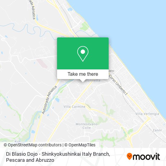 Di Blasio Dojo - Shinkyokushinkai Italy Branch map